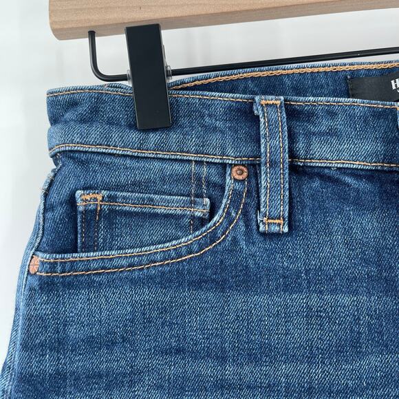 HUDSON Gemma Jean Shorts Size 24 Denim Cotton Stretch Distressed Cutoff Blue - Picture 9 of 15